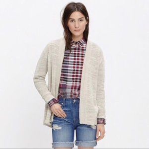 Madewell Seastar Slub Open Cardigan Sweater Medium